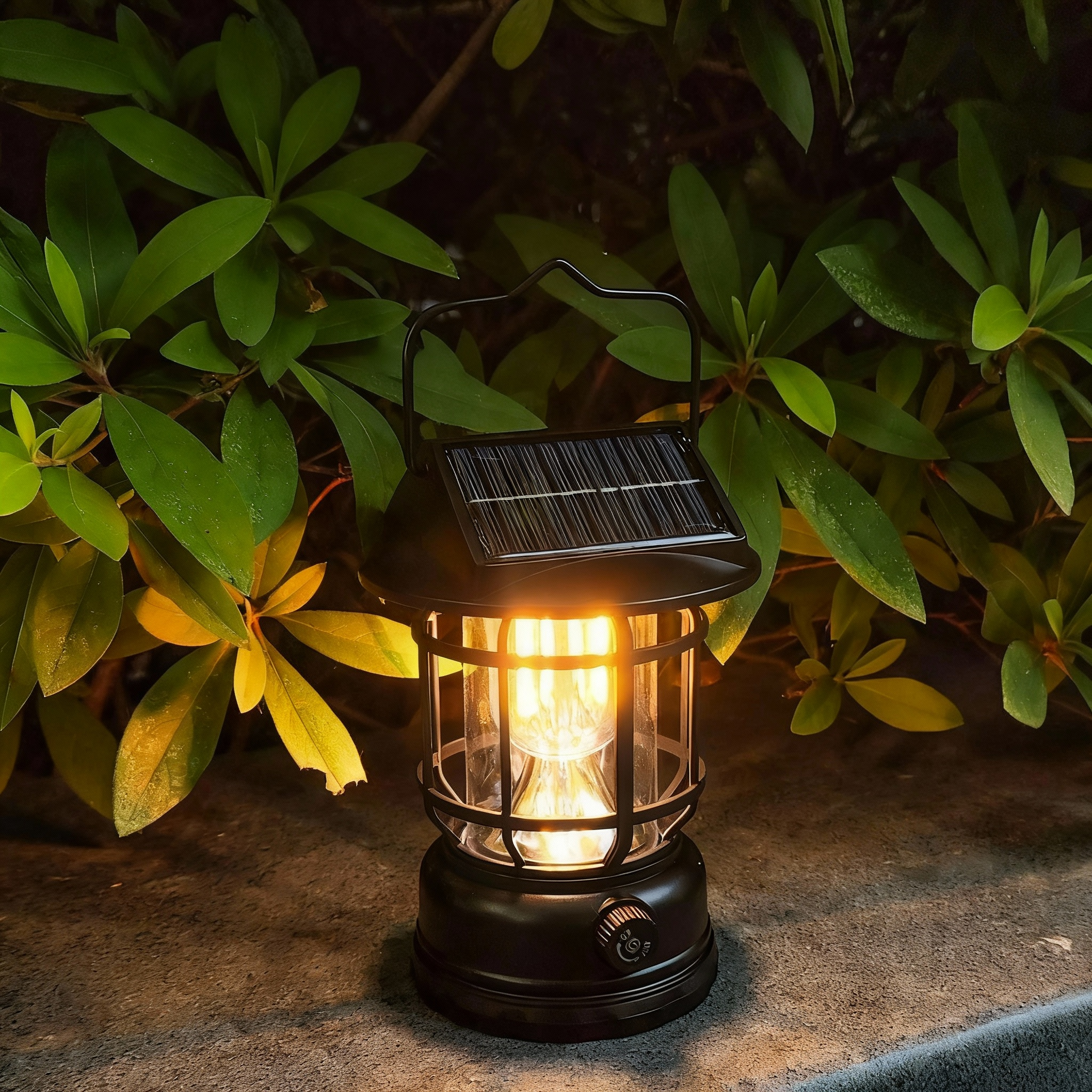 Solar Camping Lantern – Vintage Warm Glow Outdoor Light for Camping & Garden