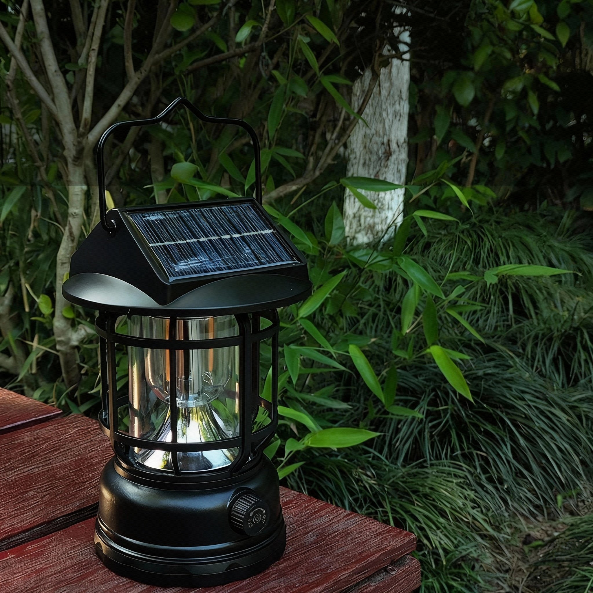 Solar Camping Lantern – Vintage Warm Glow Outdoor Light for Camping & Garden