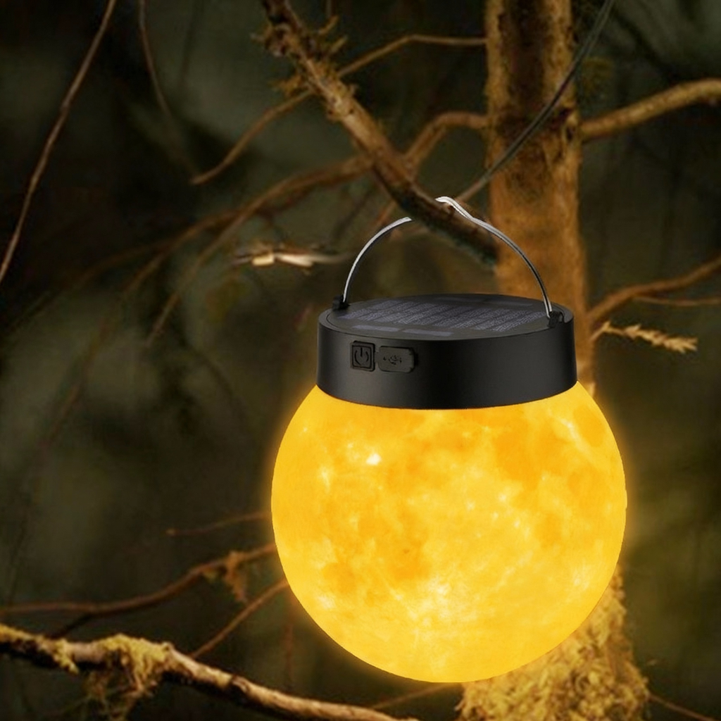 Solar - Powered Moon Lamp: Light Up Your World
