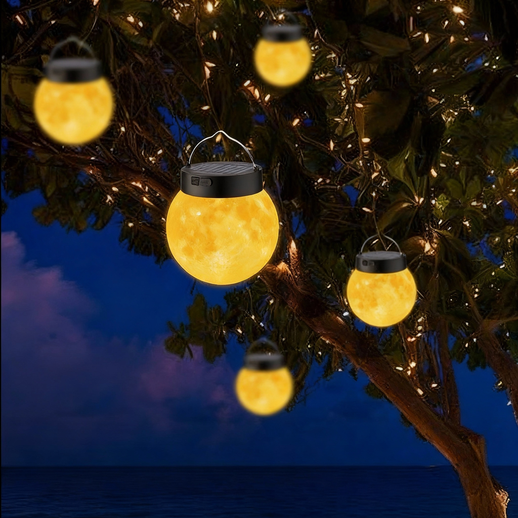 Solar - Powered Moon Lamp: Light Up Your World