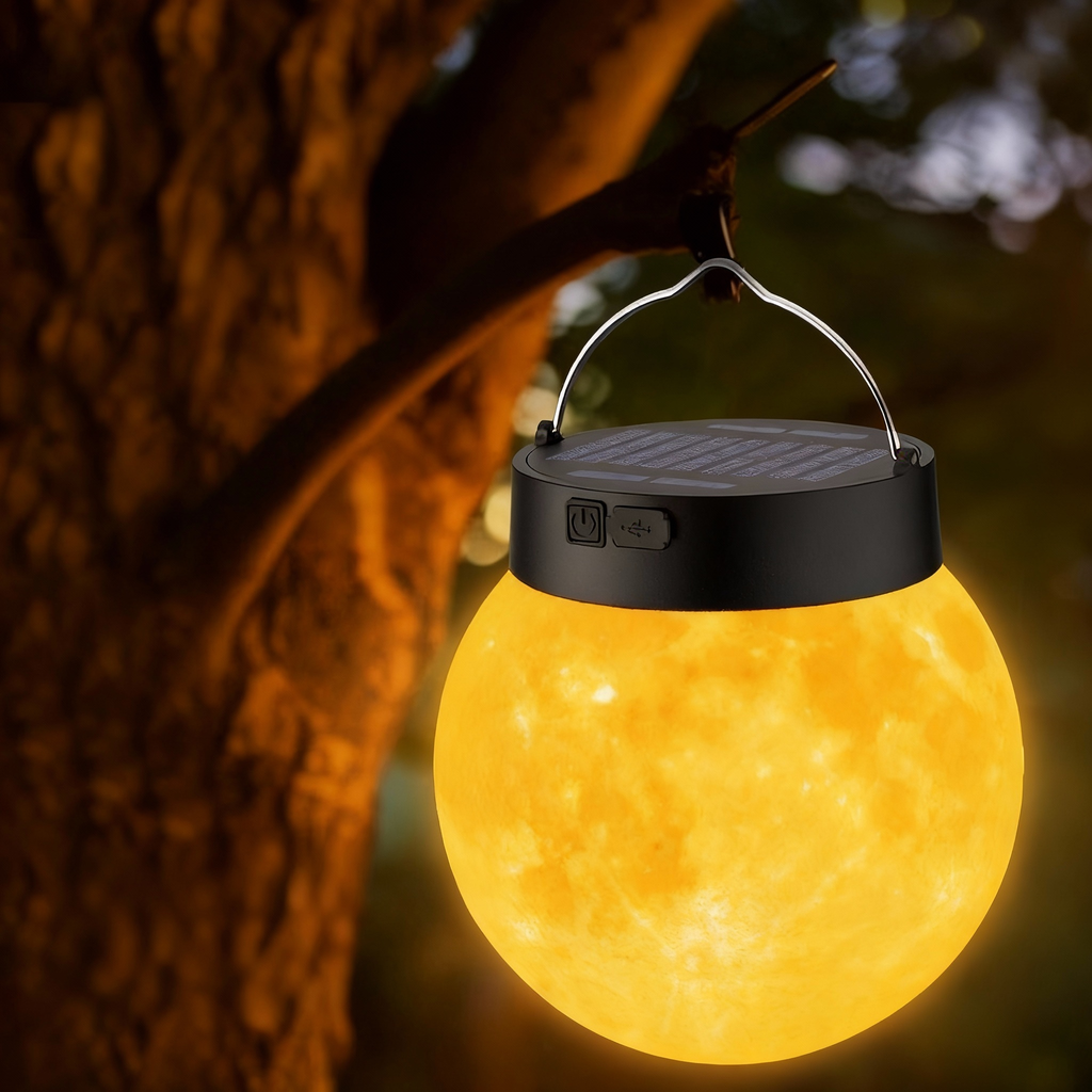 Solar - Powered Moon Lamp: Light Up Your World